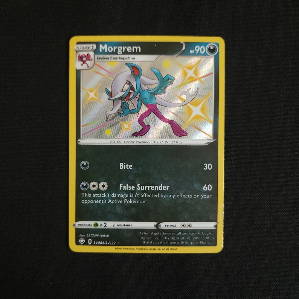 Pokemon TCG Morgrem SV084/SV122 Shining Fates Shiny Holo